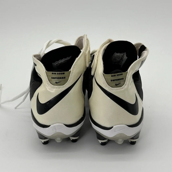 Nike Mens size 14 White Black Superbad Football Cleats‎ main image 8